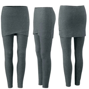 Cabi M'Leggings Crossover Skirt Leggings Heather Gray Size Small Style 5318